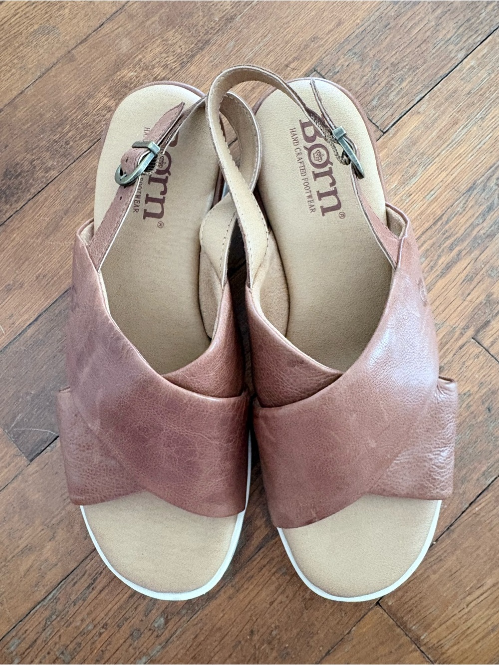Born Mia Leather Slingback Sandals